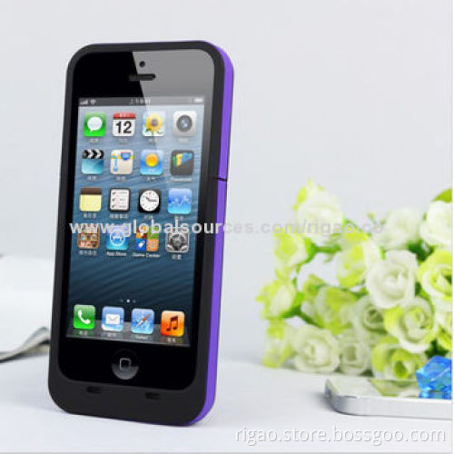 Battery Case for iPhone 5, 2,500mAh Battery, with Built-in LED Indicator